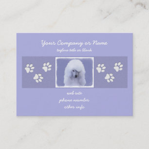 Carte De Visite Peinture blanche standard pour caniche - Art origi