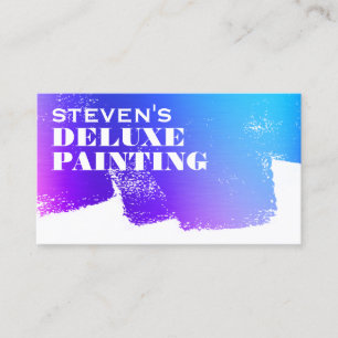 Carte De Visite Peinture bleu