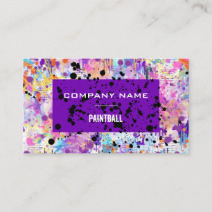 Carte De Visite Peinture colorée Paintball