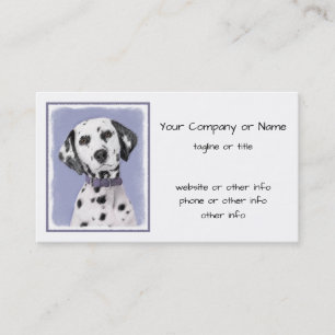 Carte De Visite Peinture Dalmatienne - Cute Original Chien Art