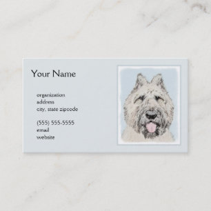Carte De Visite Peinture de Bouvier des Flandres - Art original de