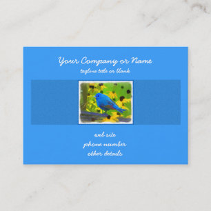 Carte De Visite Peinture de Bunting Indigo - Art original pour ois