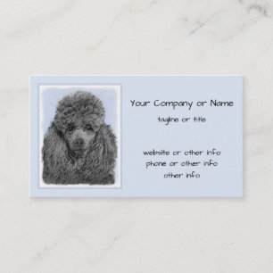 Carte De Visite Peinture de caniche Miniature Jouet noir Art origi