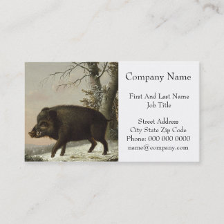 Carte De Visite Peinture de chasse Brown vintage, Art de la faune