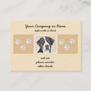 Carte De Visite Peinture de Chien de Montagne - Art original