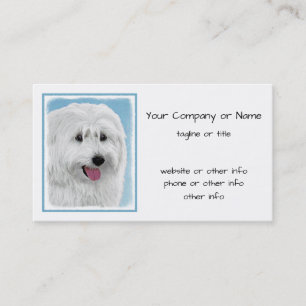 Carte De Visite Peinture de chien des lowland polonais - Art du ch