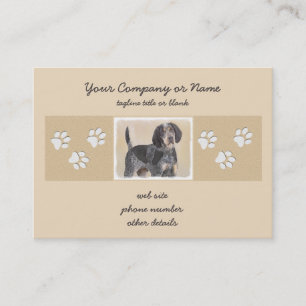 Carte De Visite Peinture de linge bluetick - mignon chien original