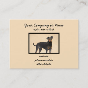 Carte De Visite Peinture de Manchester Terrier Art Animalier Origi