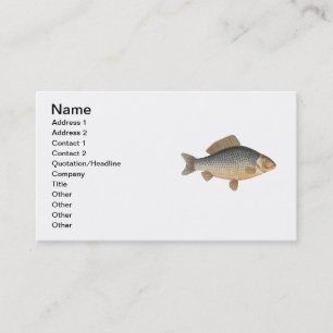 Carte De Visite peinture de pêche de carpe dessin d'eau douce