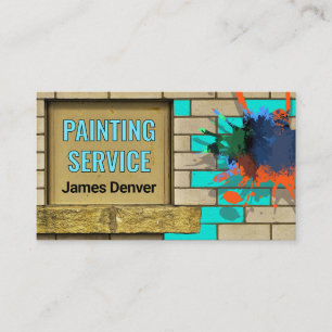 Carte De Visite Peinture de peinture murale en briques