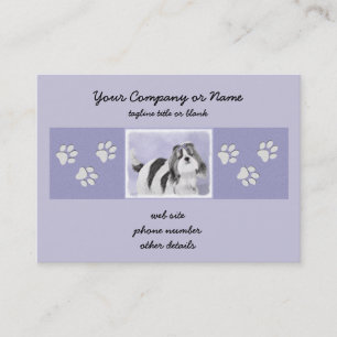 Carte De Visite Peinture de Shih Tzu - art original mignon de