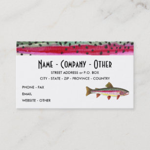 Carte De Visite Peinture de truite arc-en-ciel