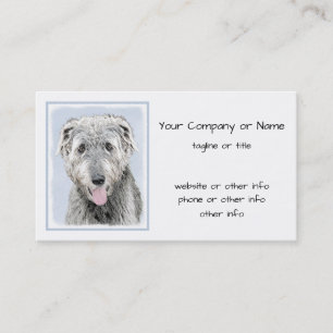 Carte De Visite Peinture de Wolfhound irlandais - Joli art origina