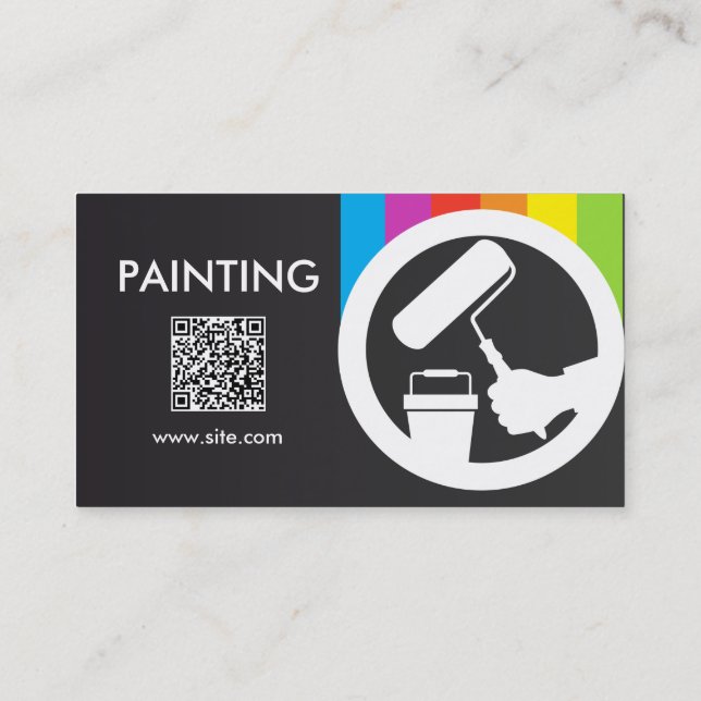 Carte De Visite Peinture du code QR (Dos)
