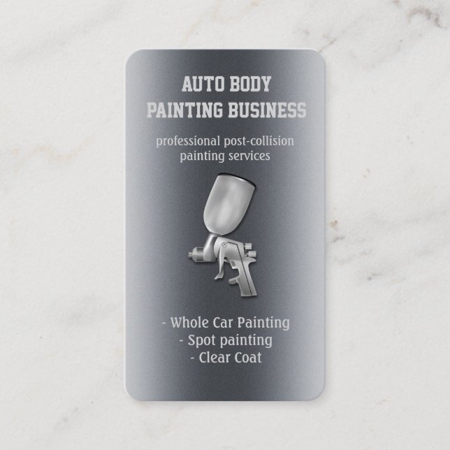 Carte De Visite Peinture du corps automatique | Moderne (Devant)