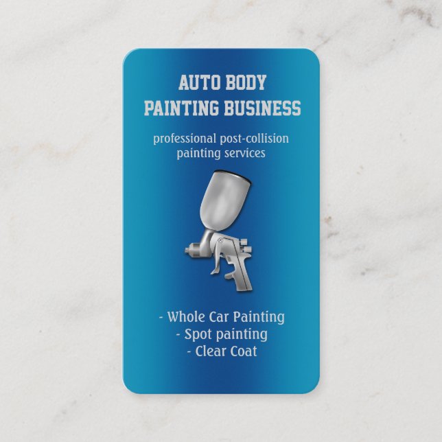 Carte De Visite Peinture du corps automatique | Moderne (Devant)