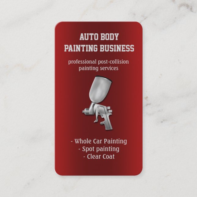 Carte De Visite Peinture du corps automatique | Moderne (Devant)