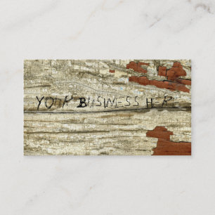 Carte De Visite Peinture en bois reprise d'épluchage de texture de