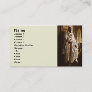 Carte De Visite Peinture en chef maure africaine Portrait