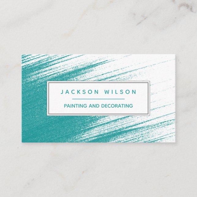 Carte De Visite Peinture et décoration bleu turquoise (Devant)