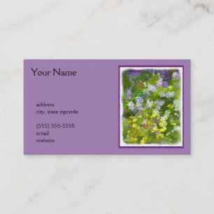 Carte De Visite Peinture fleur sauvage Impasto - Art Fleur Origina