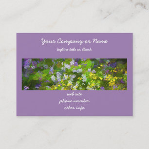 Carte De Visite Peinture fleur sauvage Impasto - Art Fleur Origina