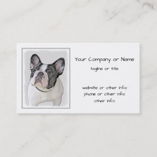 Carte De Visite Peinture française de Bulldog (Pied de broche) - A