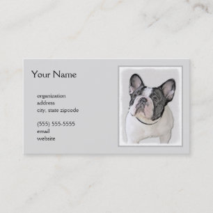 Carte De Visite Peinture française de Bulldog (Pied de broche) - A