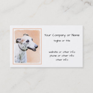 Carte De Visite Peinture Greyhound - Cute Original Chien Art