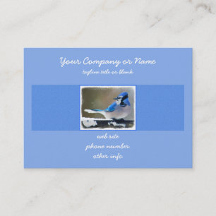 Carte De Visite Peinture Jay Bleu - Art Oiseau Original