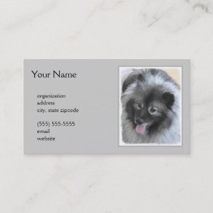 Carte De Visite Peinture Keeshond Bailey - Cute Original Chien Art
