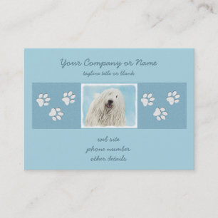 Carte De Visite Peinture Komondor - Cute Original Chien Art