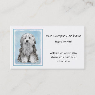 Carte De Visite Peinture Lowchen - Cute Original Chien Art