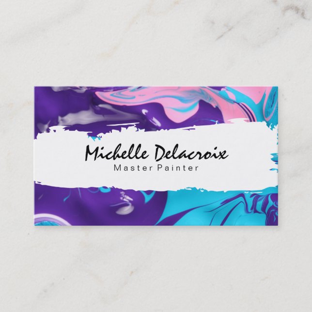 Carte De Visite Peinture mixte | Vibrant II (Devant)