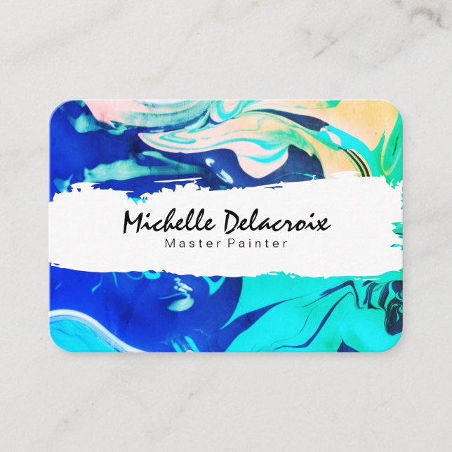 Carte De Visite Peinture mixte | Vibrant II (Devant)