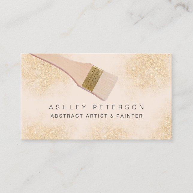 Carte De Visite Peinture moderne pinceau artiste photo parties sci (Devant)