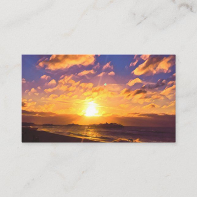 Carte De Visite Peinture numérique - lever de soleil Extraordinair (Devant)