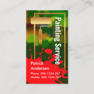 Carte De Visite Peinture or brosse sale peinture murale Splatter