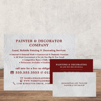 Carte De Visite Peinture, peintre et décorateur blanc