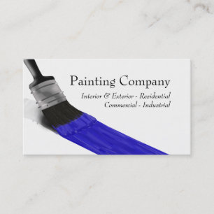 Carte De Visite Peinture Peintre Service Société Pinceau Bleu