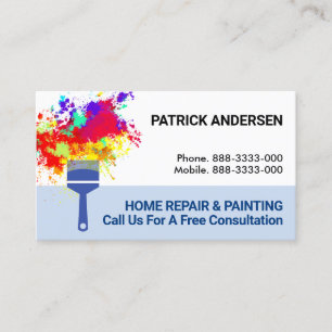 Carte De Visite Peinture Peinture Peinture murale blanche
