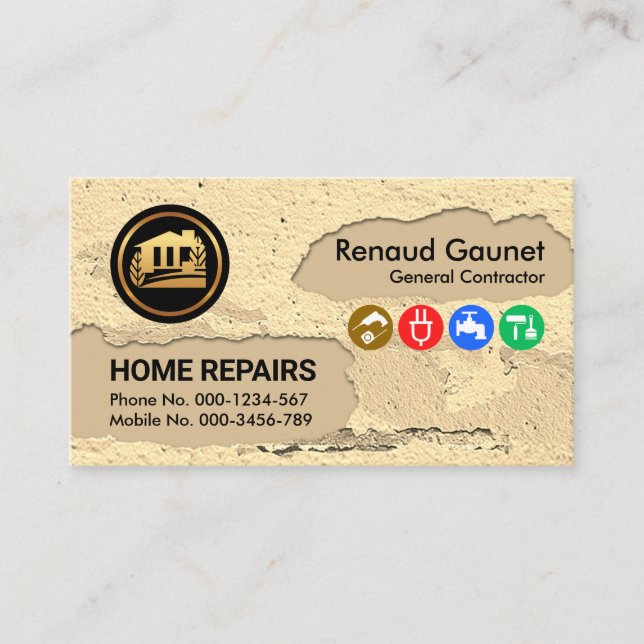 Carte De Visite Peinture Peinture Peinture Peinture (Devant)