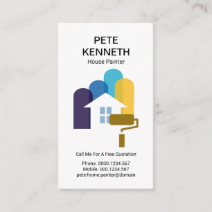 Carte De Visite Peinture personnelle créative Grille Motif Peintu