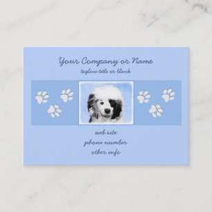 Carte De Visite Peinture Portugaise de Chien d'Eau - Art original 