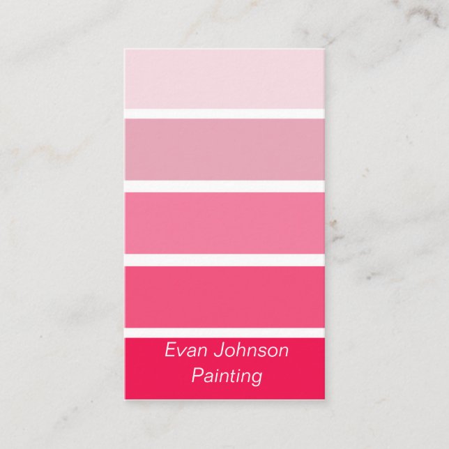 Carte De Visite Peinture rose brillante (Devant)