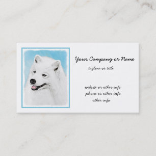 Carte De Visite Peinture Samoyed - Cute Original Chien Art