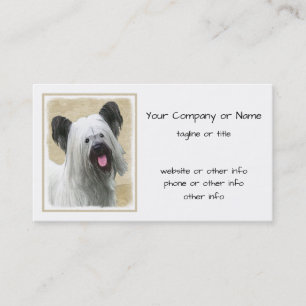 Carte De Visite Peinture Skye Terrier - Cute Original Chien Art