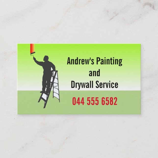 Carte De Visite Peinture Stucco Peintre Drywall personnalisé (Devant)