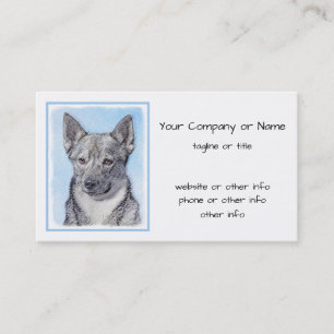 Carte De Visite Peinture Suédoise Vallhund - Cute Original Chien A