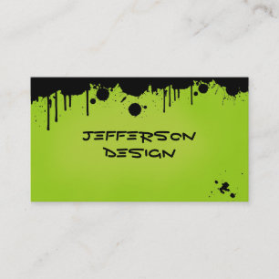 Carte De Visite Peinture verte néon